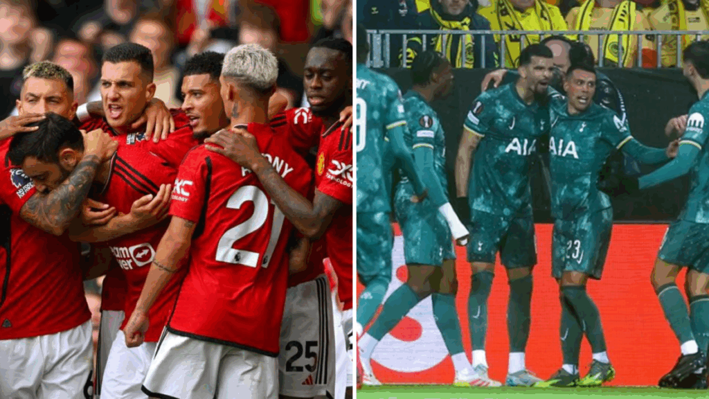 Manchester United players and Tottenham Hotspur players