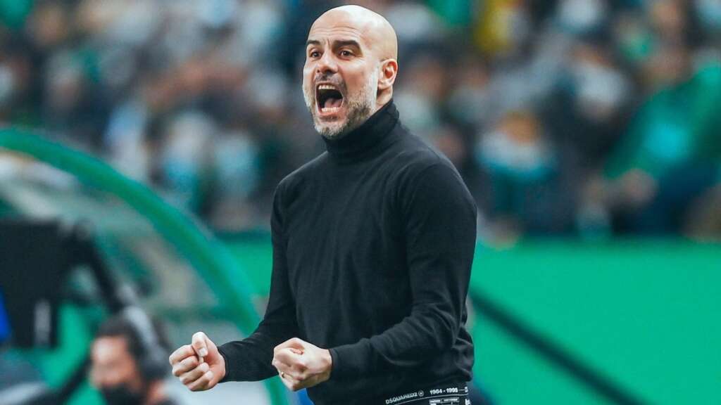 UFOOTBALL GUARDIOLA MANAGER OF MANCHESTER CITY
