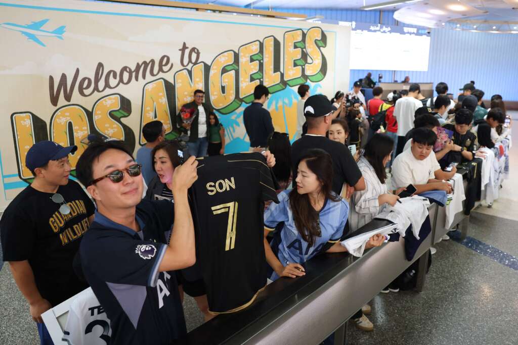 UFOOTBALL SON HEUNG MIN REACH LOS ANGELES