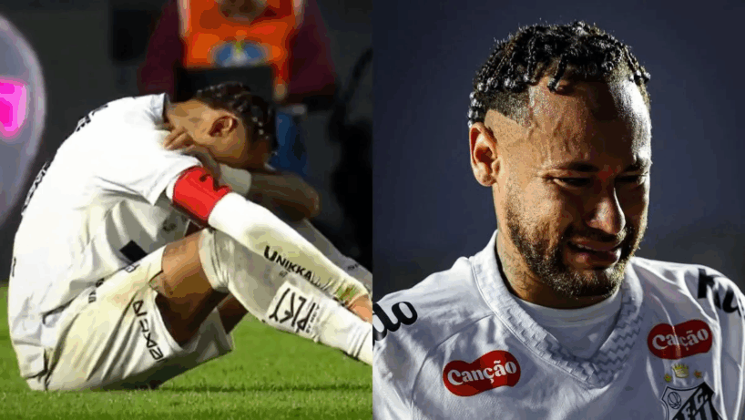 UFOOTBALL SANTOS LOSS NEYMAR CRY