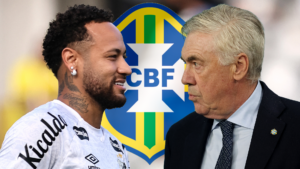 UFOOTBALL Neymar with Carlo Ancelotti