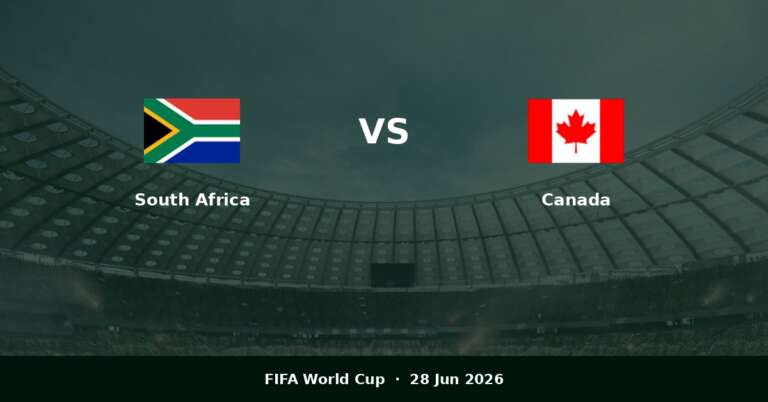 南非 vs 加拿大 预测 | 国际足联世界杯